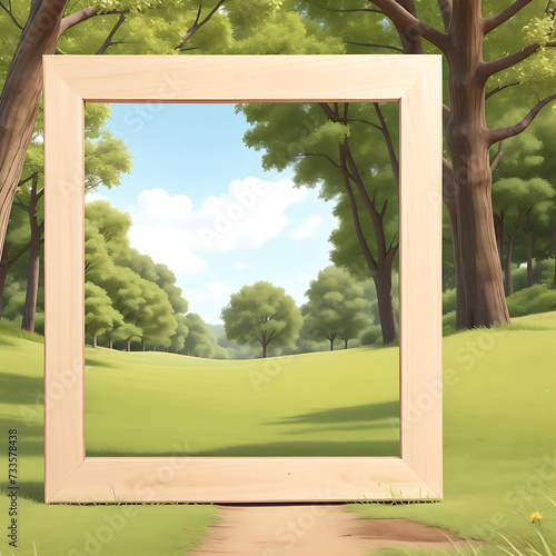 Animated cartoon blank frame