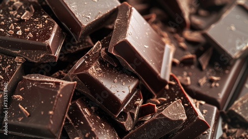 Milk chocolate pieces form a delectable texture with delightful drops. Irresistible, Ai Generated.