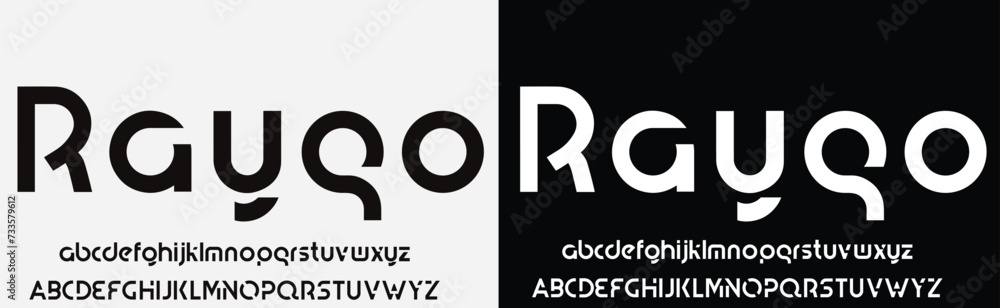 Abstract minimal modern alphabet line font. Minimal slim typography monogram fonts style. Vector illustration and tech font. - obrazy, fototapety, plakaty 