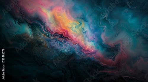 Psychedelic Color Swirl Abstract