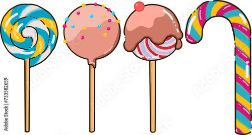 Set of lollipop