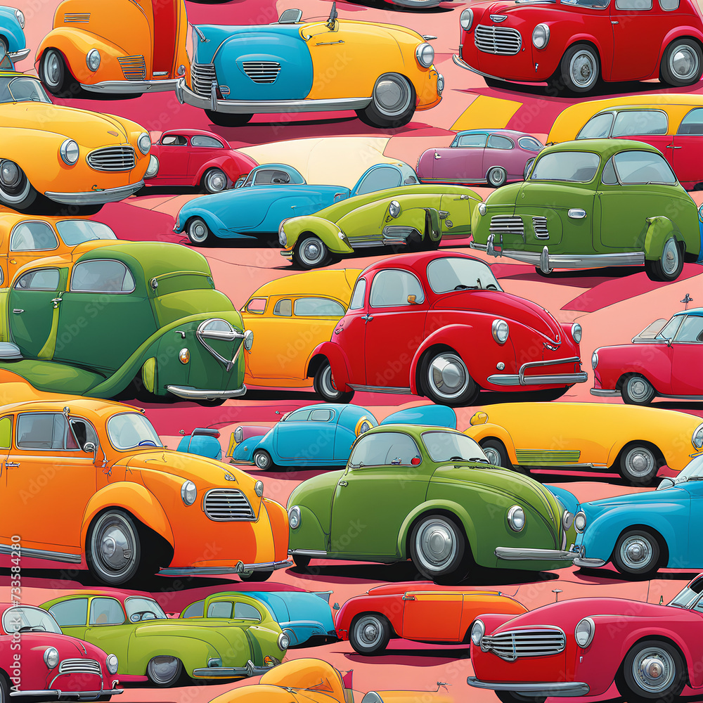 Naklejka premium An exciting drive in a car.