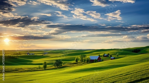 countryside farm horizon