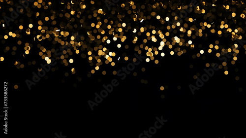 Luxurious and futuristic golden empty stage, golden particles background in stage shape