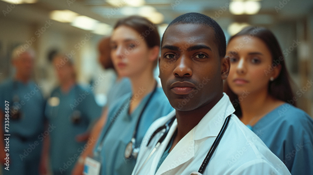 Emergency Room Diversity: A team of doctors and nurses from various ethnic backgrounds working together in a high-pressure emergency room setting, saving lives with skill and teamwork. Emergency Room Diversity: A team of doctors and nurses from various ethnic backgrounds working together in a high-pressure emergency room setting, saving lives with skill and teamwork.