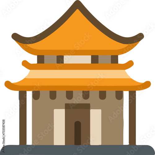 illustration of a japanese temple