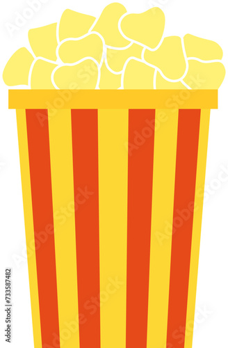 popcorn flat vector icon illustration