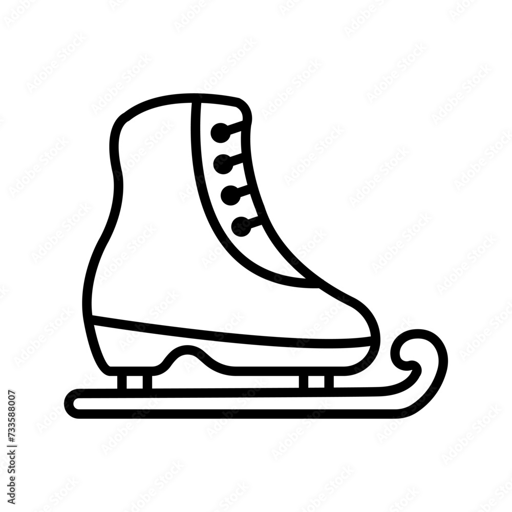 The skates icon. Figure skates symbol icon color editable The skates icon. Figure skates symbol icon color editable