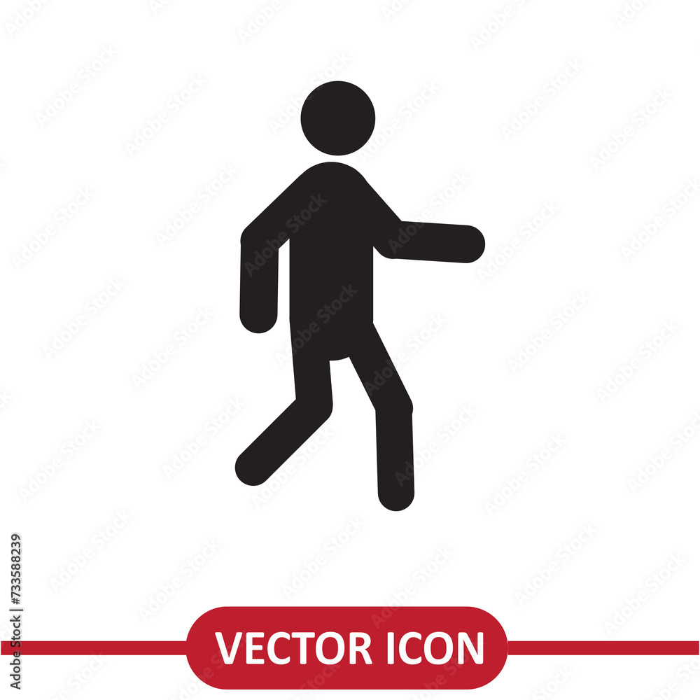Pedestrian walking icon simple flat illustration on white background..eps Pedestrian walking icon simple flat illustration on white background..eps