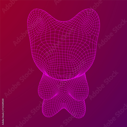 Gummy bear. Jelly fruit candy