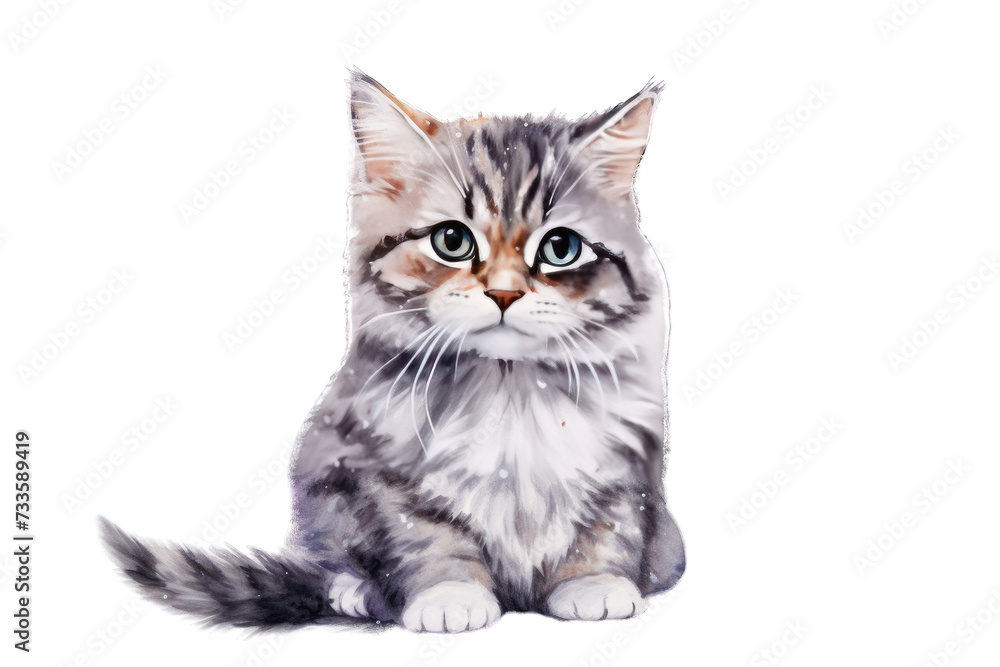 Obraz premium hand drawn cat png