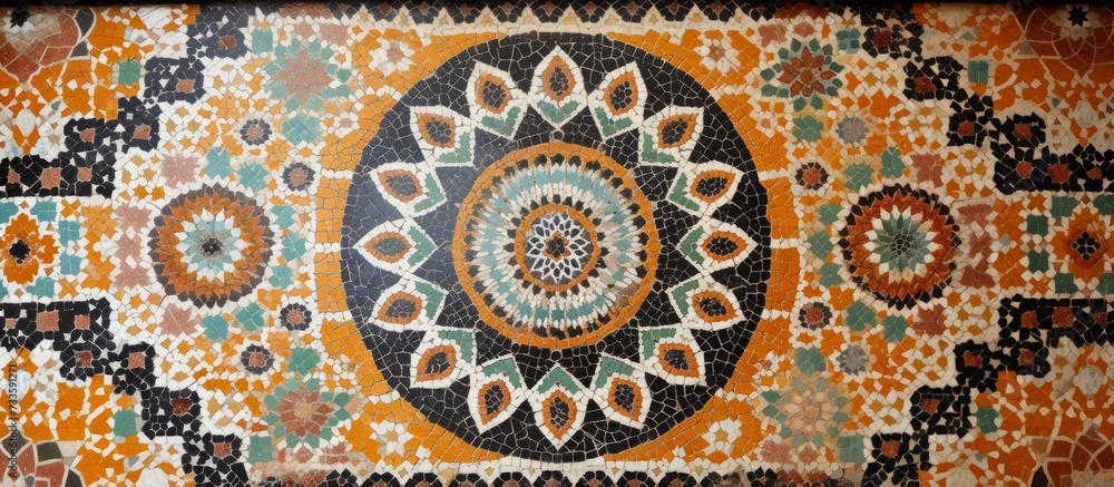 Typical Moroccan Mosaic Pattern Found Throughout the Country: A Display of the Typical Moroccan Mosaic Pattern Found Throughout the Country