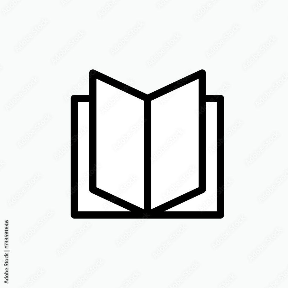 Book Icon. Education, reference. Library, Guidance. Applied as a Trendy Symbol for Design Elements, Presentations, and Web Apps. Book Icon. Education, reference. Library, Guidance. Applied as a Trendy Symbol for Design Elements, Presentations, and Web Apps.
