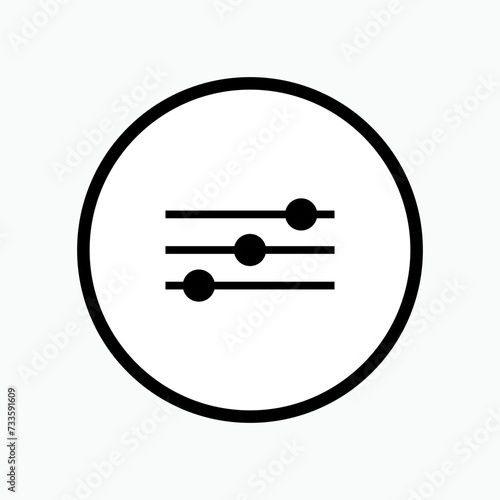 Adjustable Icon. Adjuster, Setting. Control Symbol - Vector.      