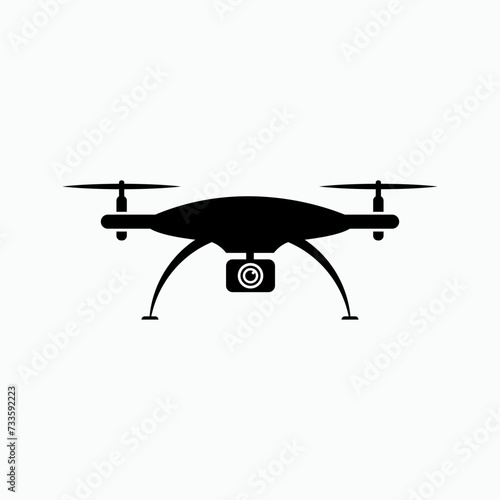 Drone Icon. Surveillance, Photography Equipment. Mapping, Documentary Symbol - Vector.
