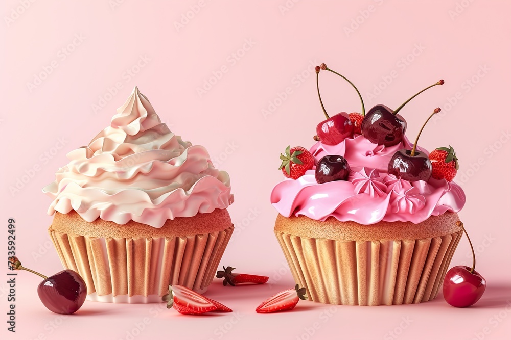cupcake with cherry cupcake with cherry
