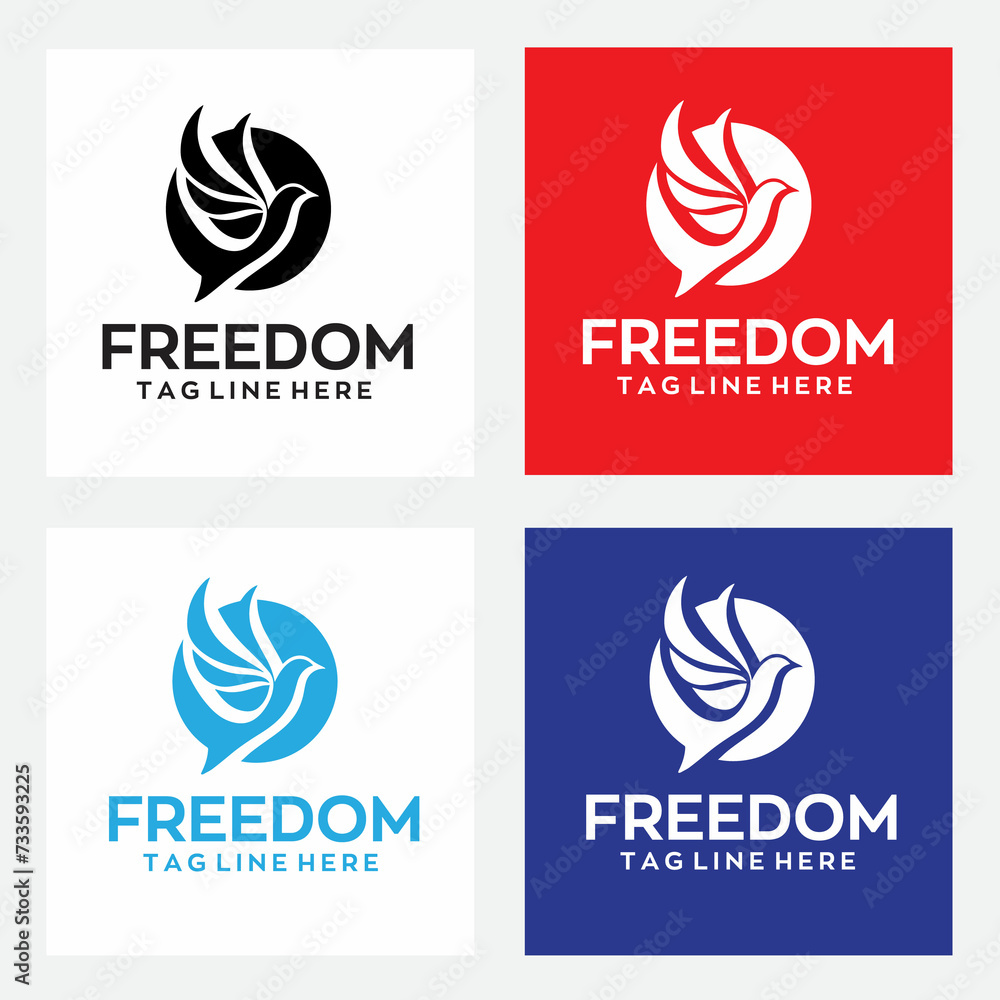freedom logo design with editable vector file freedom logo design with editable vector file