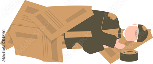 Homeless person Illustration, beggar Illustration 