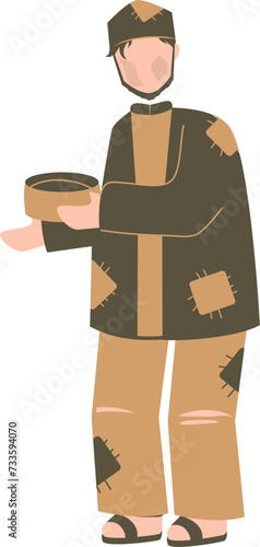 Homeless person Illustration, beggar Illustration 