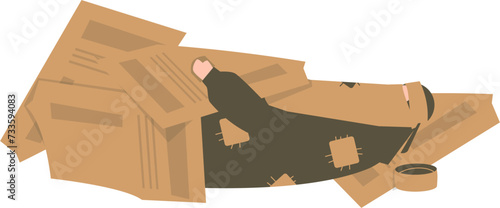 Homeless person Illustration, beggar Illustration 