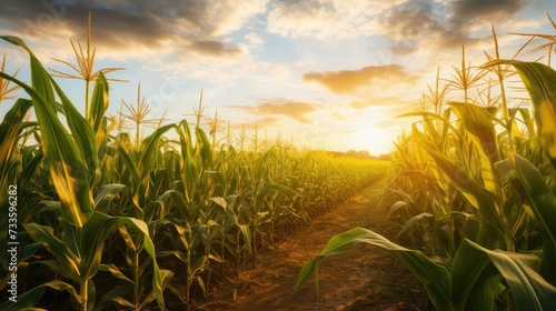 harvest corn field