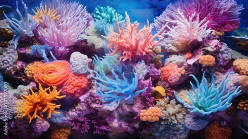 reef corals depicts