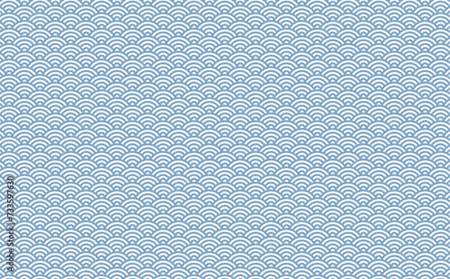 青海波（和柄）のシームレスパターン photo