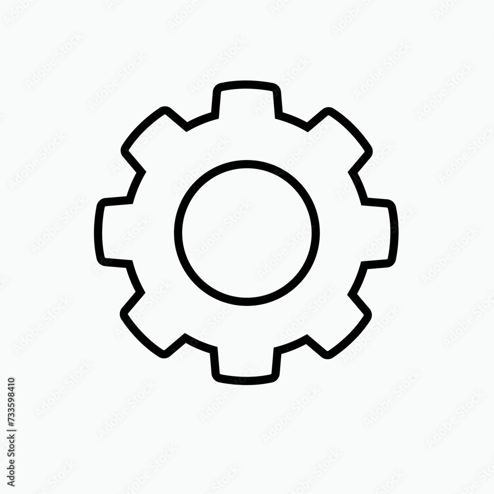 Gear Icon . Setting, Cog. Applied as a Trendy Symbol for Design Elements, Presentations, and Web Apps.