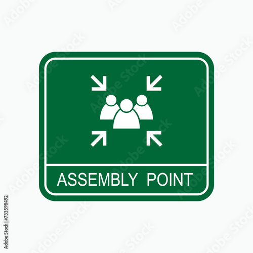 Assembly Point Icon - Vector, Sign and Symbol for Design, Presentation, Website or Apps Elements.