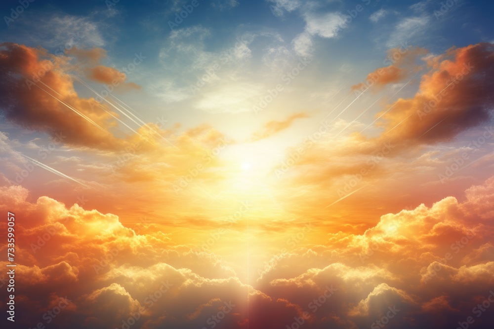 The sun is shining at the sky beautiful wallpaper artwork, sun is shining at the sky, Ai generated The sun is shining at the sky beautiful wallpaper artwork, sun is shining at the sky, Ai generated