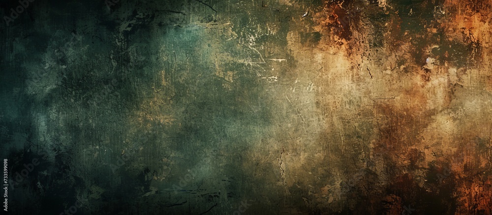 Vintage grunge texture in a dark background with an abstract highlighted corner.