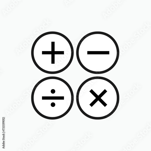Calculator Icon. Math, Cashier. Calculate, Accounting Symbol.     