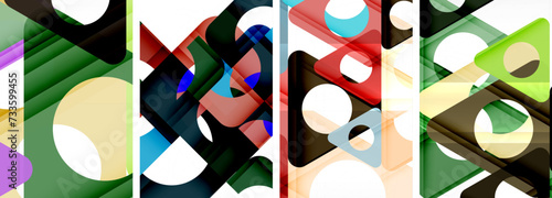 Abstract background set, showcasing a dynamic interplay of triangles. Fusion of modern design and geometric allure