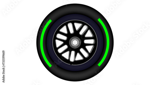 レースタイヤ　インターミディエイト（緑）