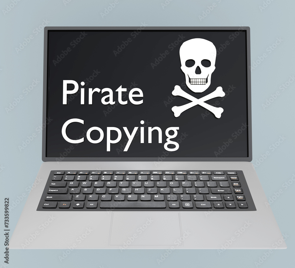 Pirate Copying concept Pirate Copying concept