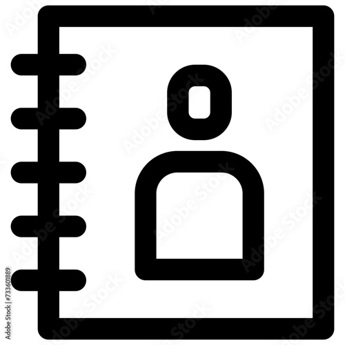 phonebook vector outline icon