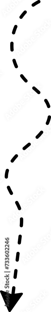 Hand drawn line dashed arrows Hand drawn line dashed arrows