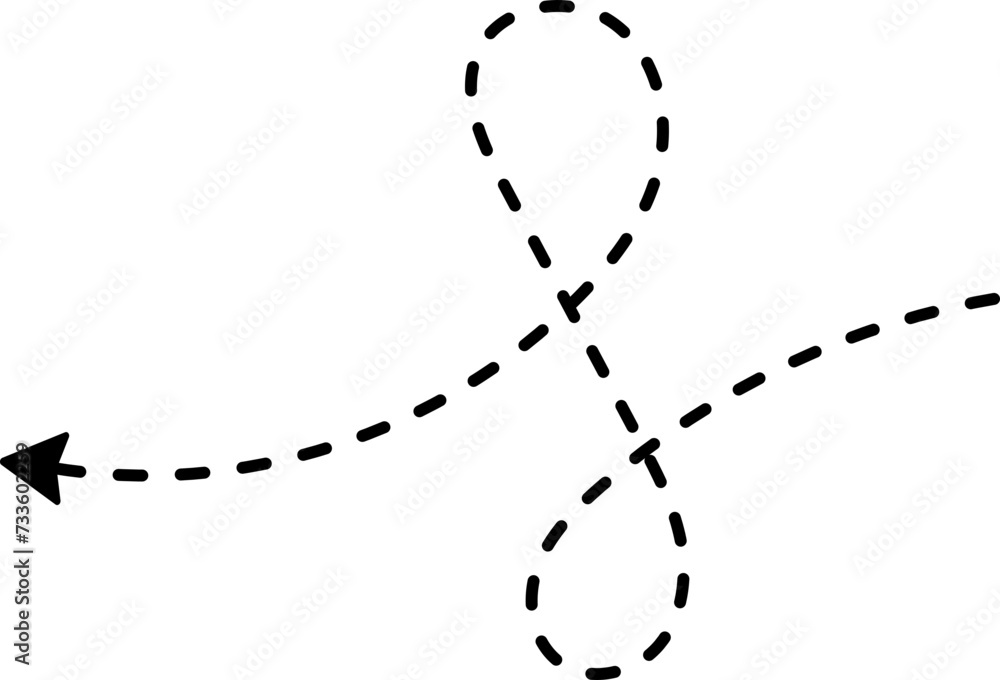 Hand drawn line dashed arrows Hand drawn line dashed arrows