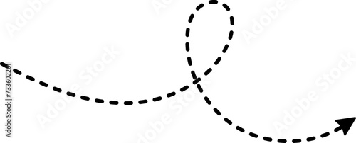 Hand drawn line dashed arrows