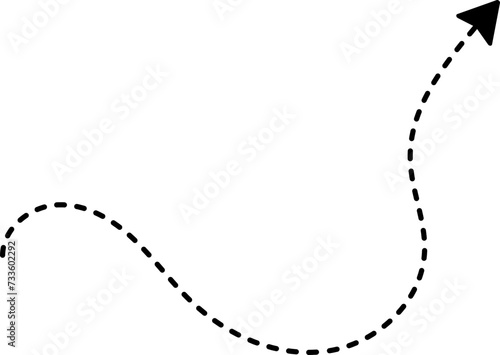 Hand drawn line dashed arrows