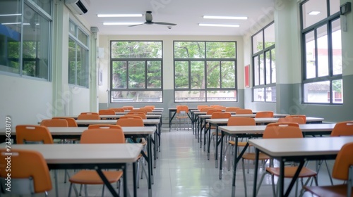 Empty classroom at school