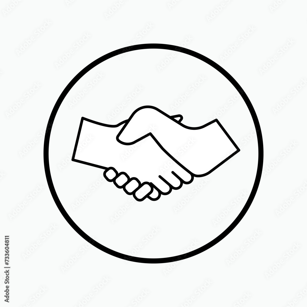 Shake Hands Icon. Agree, Deal. Greeting, Congratulation Symbol - Vector. Shake Hands Icon. Agree, Deal. Greeting, Congratulation Symbol - Vector.