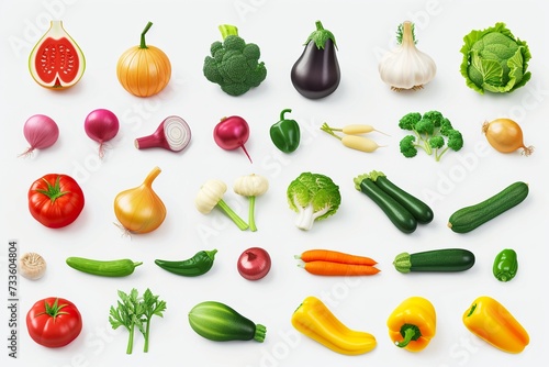 set of vegetables
