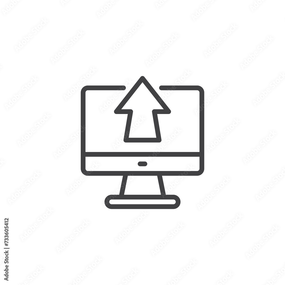 Hardware Upgrade line icon Hardware Upgrade line icon