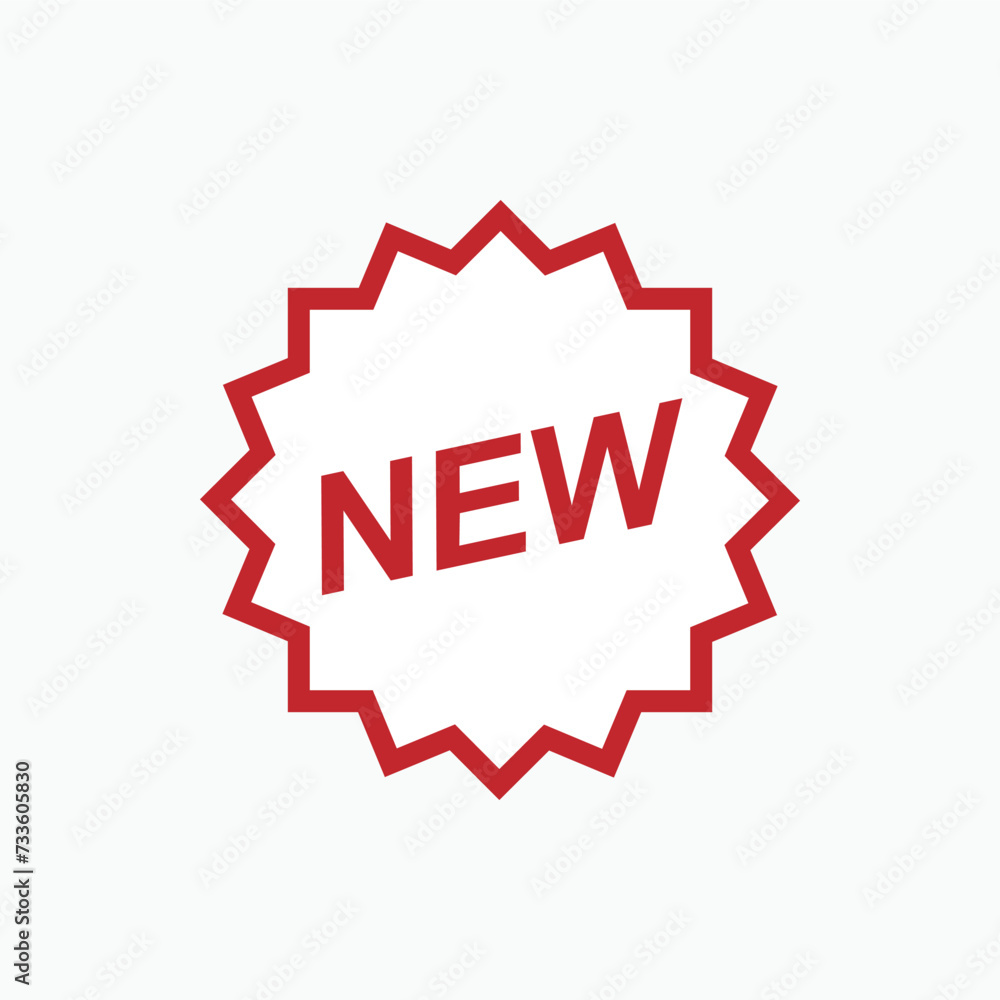 New Icon Sticker. Descriptive Banner Symbol - Vector. New Icon Sticker. Descriptive Banner Symbol - Vector.