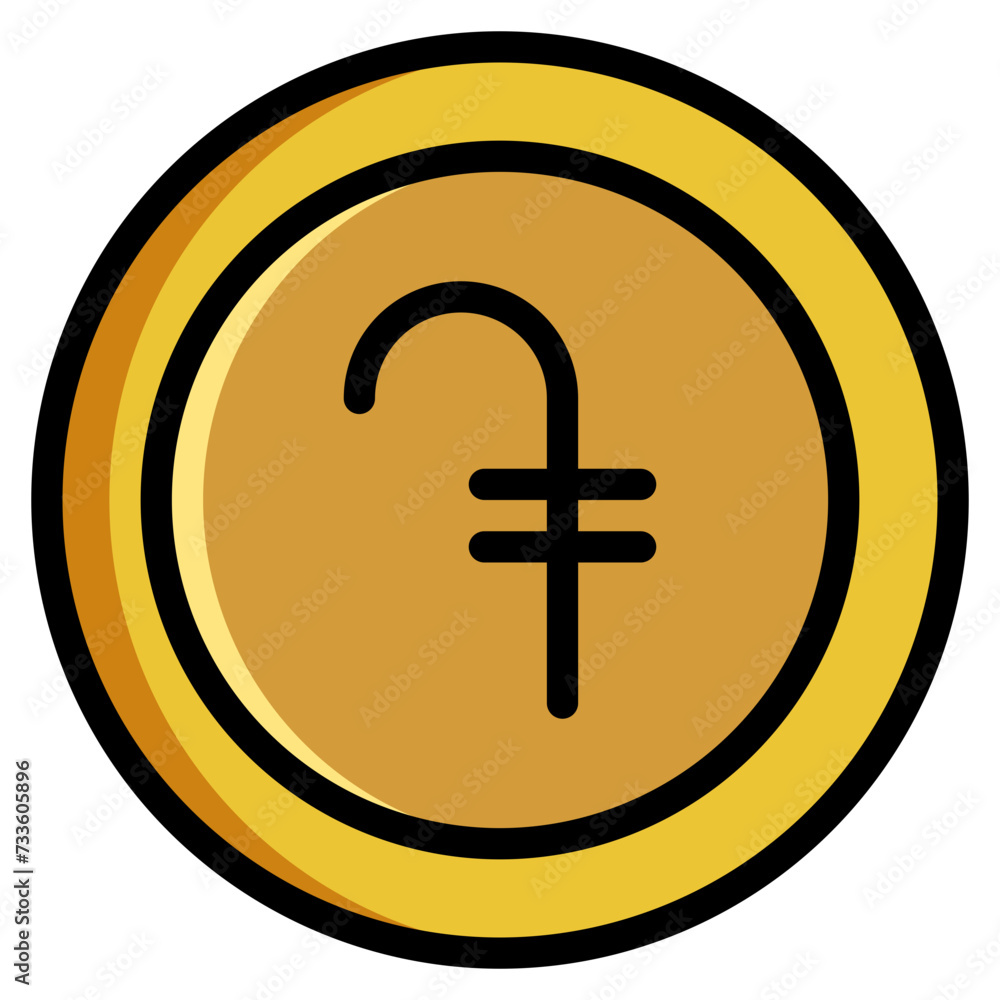 Dram, Coin, Money, Filled Outline Icon Dram, Coin, Money, Filled Outline Icon