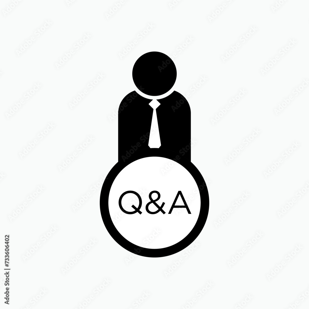 Q and A Icon. FAQ, Help Desk Symbol. Confirm, Question and Answer Symbol - Vector. Q and A Icon. FAQ, Help Desk Symbol. Confirm, Question and Answer Symbol - Vector.