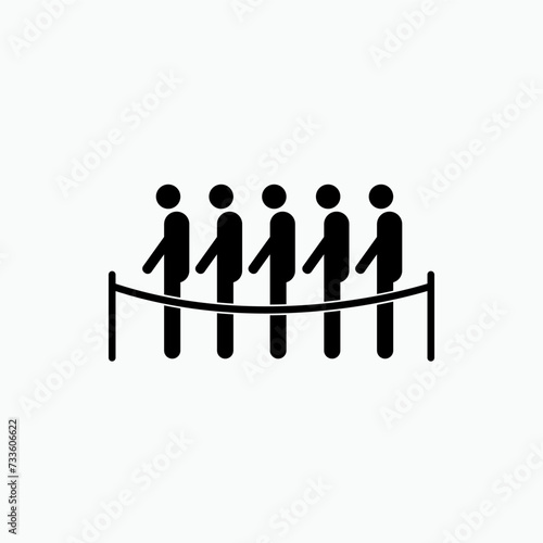 Queue Icon. Waiting, In line. Standing, Patience Symbol – Vector.   