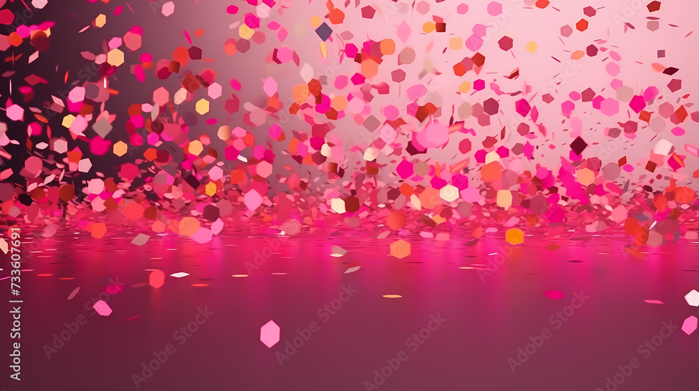 Confetti bokeh background, symbolizing achievement and success Confetti bokeh background, symbolizing achievement and success