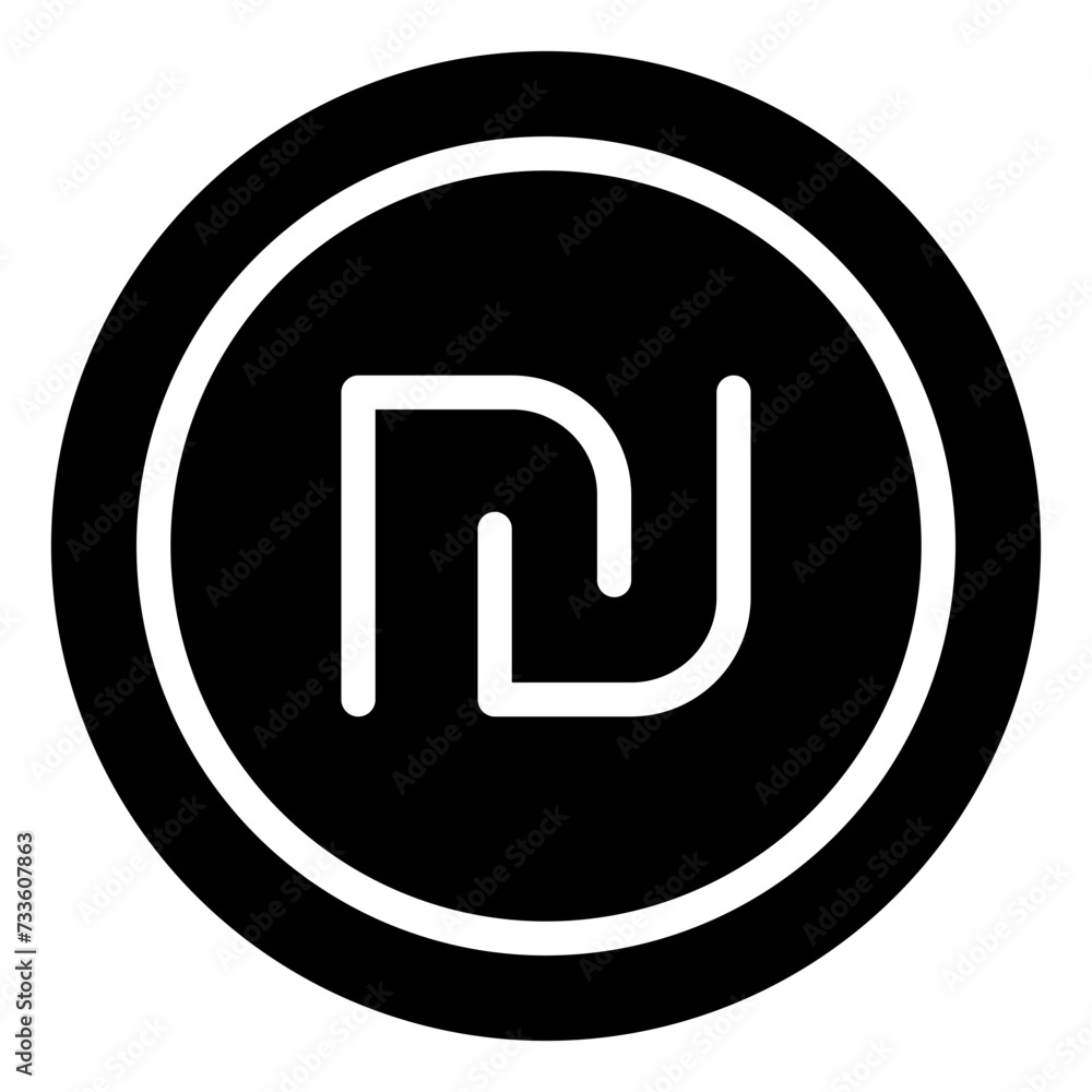 New shekel, Coin, Money, Glyph Icon New shekel, Coin, Money, Glyph Icon